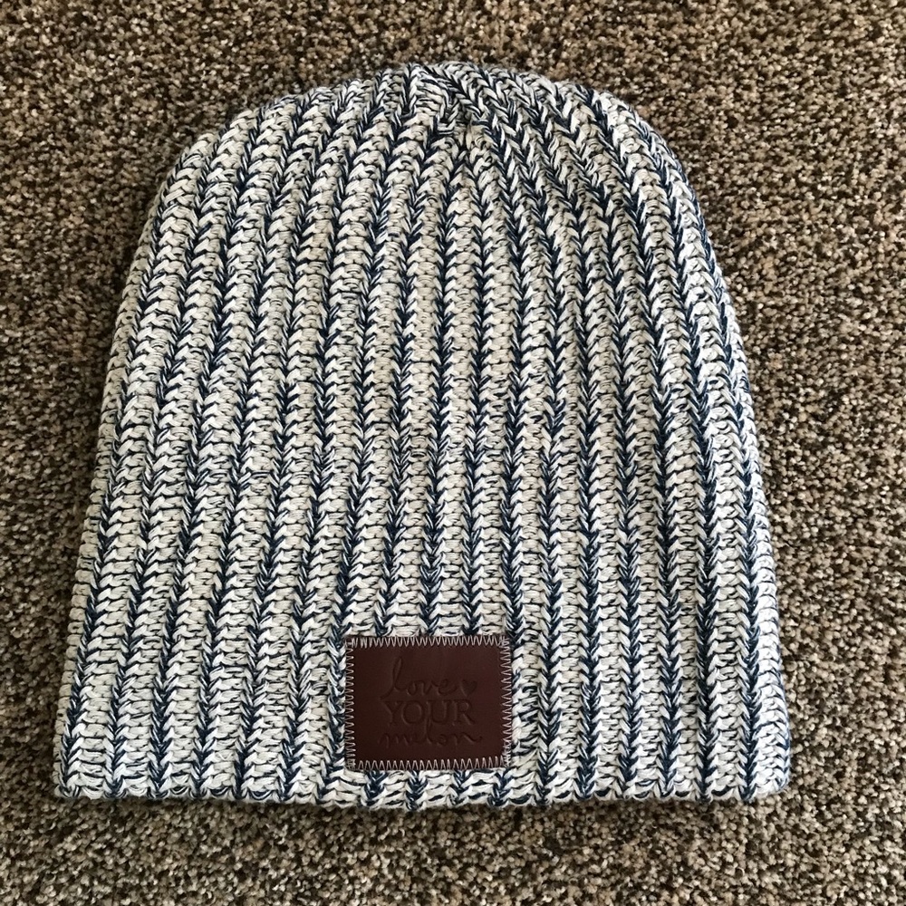 Navy Blue Stripe Love Your Melon Beanie
